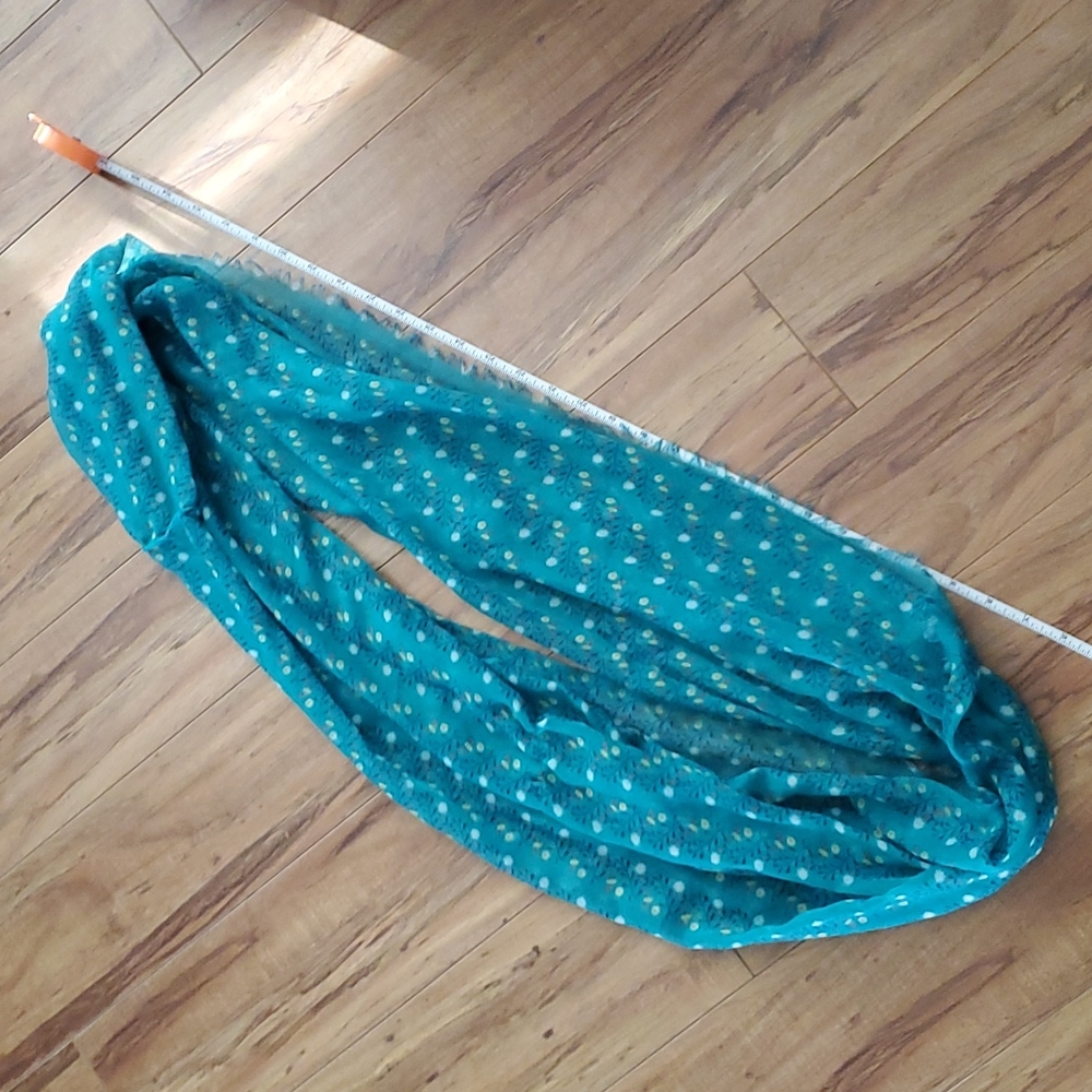 Gorgeous Teal Floral Infinity Scarf